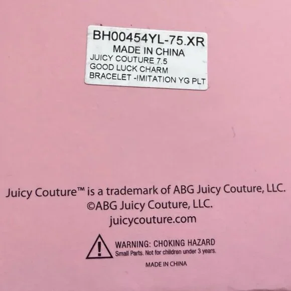 Juicy Couture Gold Tone Charm Bracelet Green Clover in Box - Picture 4 of 4